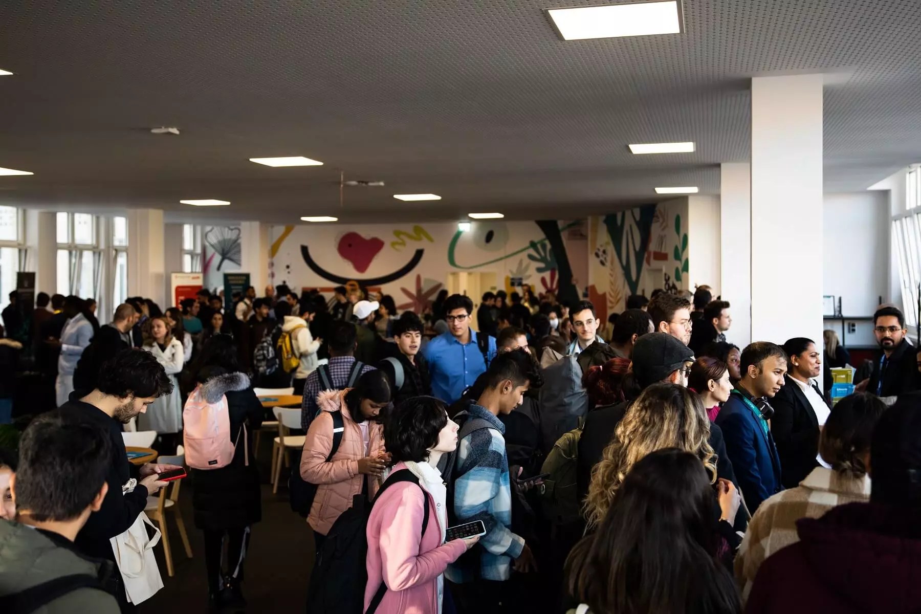 Students enjoying the career fair